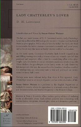 Lady Chatterleys Lover (Barnes & Noble Classics Series)