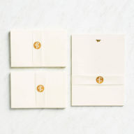 Title: Gold Butterfly Stationery Set