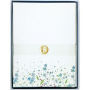 Blue Flora Stationery Set of 30