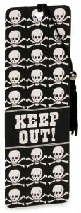 Title: Keep Out Skull Pattern Paper Bookmark