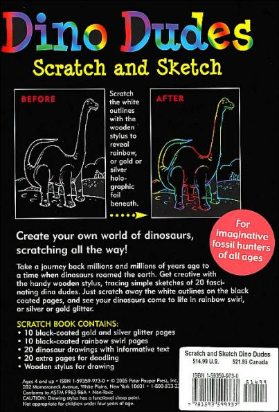 Scratch and Sketch Dino Dudes: An Art Activity Book for Fossil Hunters of All Ages