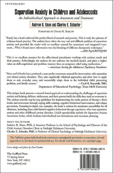 Separation Anxiety in Children and Adolescents: An Individualized Approach to Assessment and Treatment