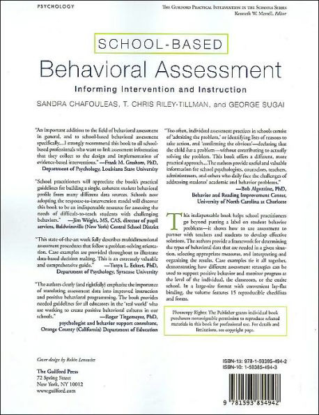 School-Based Behavioral Assessment: Informing Intervention and Instruction