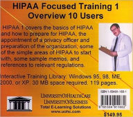 Title: HIPAA Focused Training 1- Overview, 10 Users, Author: Daniel Farb