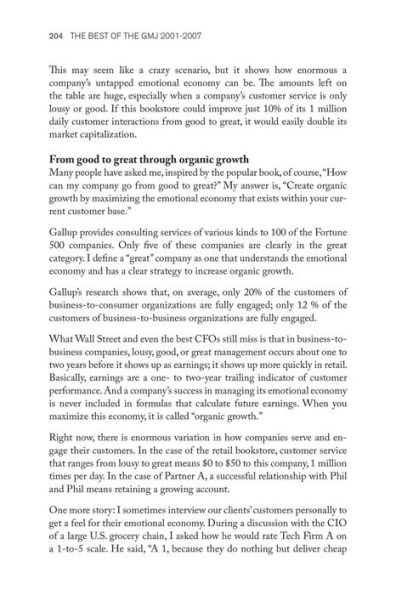 the Best of Gallup Management Journal 2001-2007
