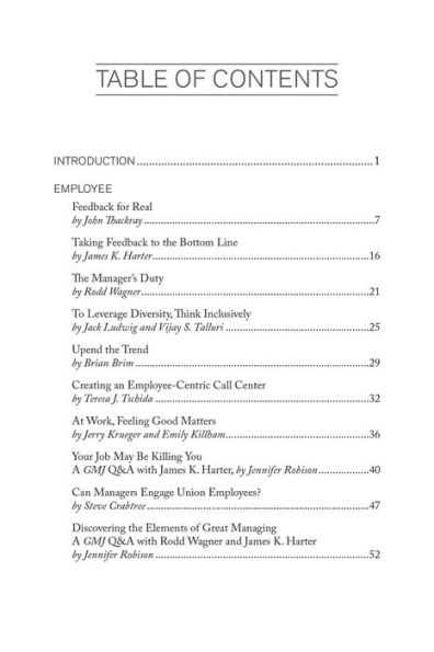 the Best of Gallup Management Journal 2001-2007