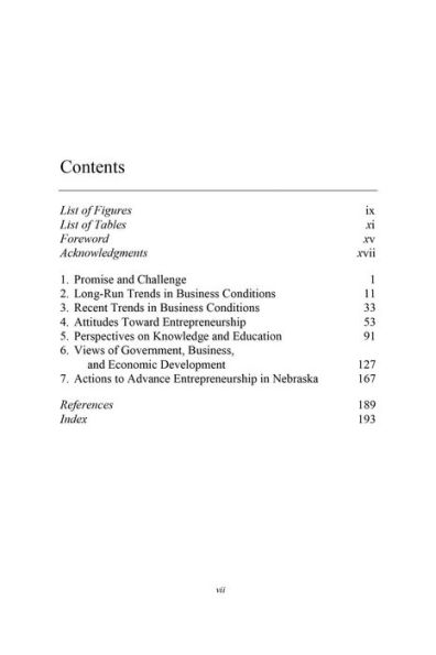 Entrepreneurship in Nebraska: Conditions, Attitudes, and Actions