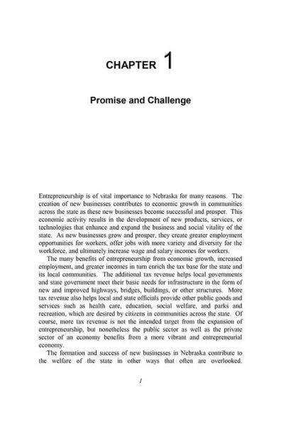 Entrepreneurship in Nebraska: Conditions, Attitudes, and Actions