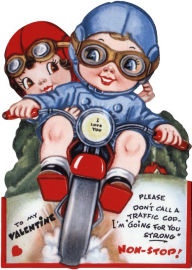 Title: Children on Motorcycle Valentine, Author: Laughing Elephant