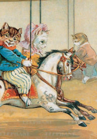 Title: Cats Riding Carousel - Birthday Greeting Card, Author: Stewart Orr