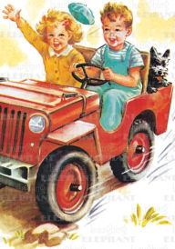 Title: Boy & Girl Riding in Car - Romance Greeting Card, Author: Laughing Elephant Publishing