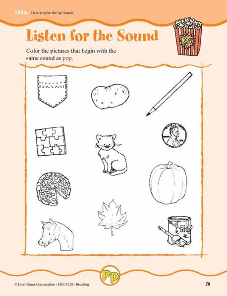 Skill Sharpeners: Reading, Grade Kindergarten Workbook