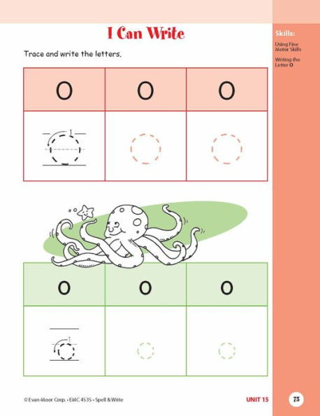 Skill Sharpeners: Spell & Write, PreK Workbook
