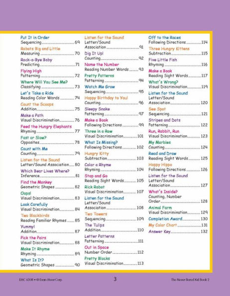The Never-Bored Kid Book 2, Age 5 - 6 Workbook