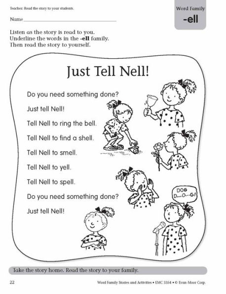 Word Family Stories and Activities, Kindergarten - Grade 2 (Level B), Teacher Resource