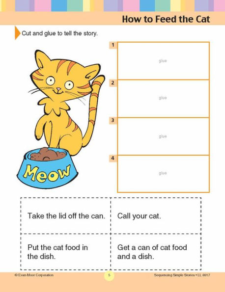 Learning Line: Sequencing Simple Stories, Grade 1 - 2 Workbook