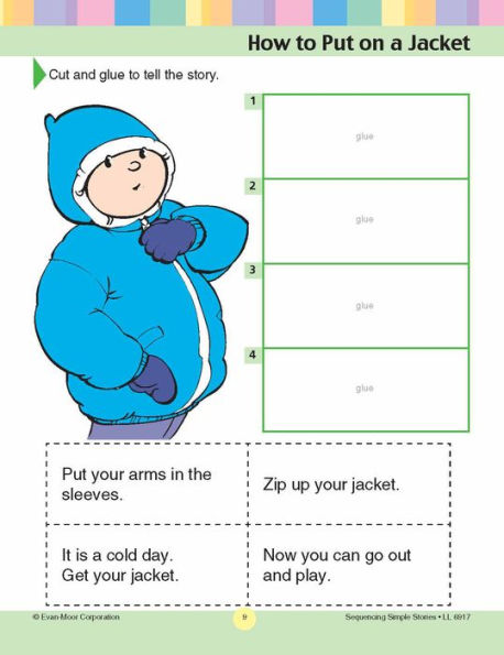 Learning Line: Sequencing Simple Stories, Grade 1 - 2 Workbook