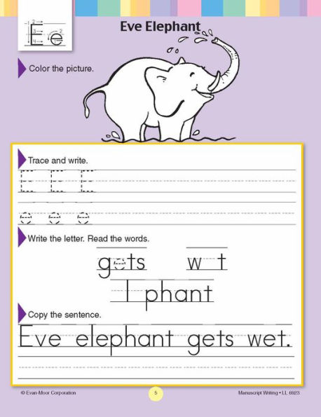 Learning Line: Manuscript Writing, Kindergarten - Grade 2 Workbook