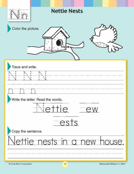 Learning Line: Manuscript Writing, Kindergarten - Grade 2 Workbook