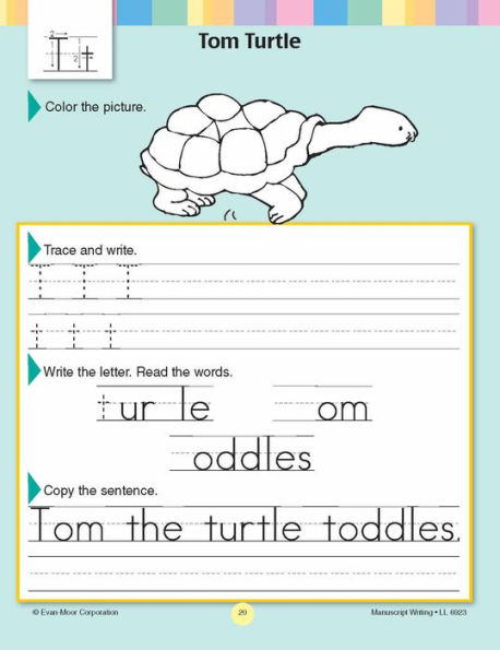 Learning Line: Manuscript Writing, Kindergarten - Grade 2 Workbook