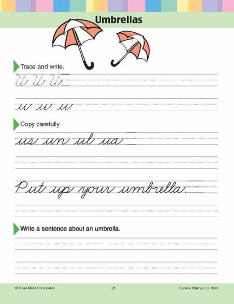 Learning Line: Cursive Writing, Grade 2 - 3 Workbook