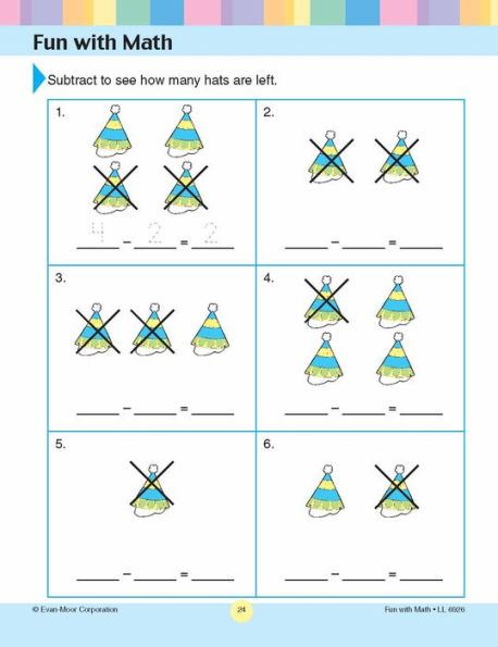 Learning Line: Fun with Math, Kindergarten - Grade 1 Workbook