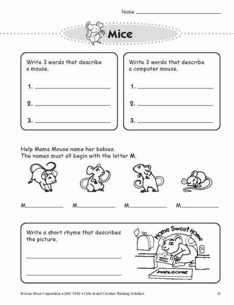 Critical and Creative Thinking Activities, Grade 2 Teacher Resource