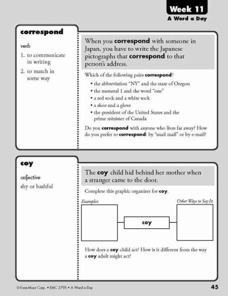 A Word a Day, Grade 5