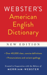 Title: Webster's American English Dictionary, Author: Merriam-Webster