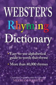 Title: Webster's Rhyming Dictionary, Author: Merriam-Webster