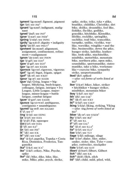 Webster's Rhyming Dictionary