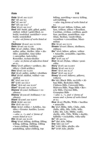 Webster's Rhyming Dictionary