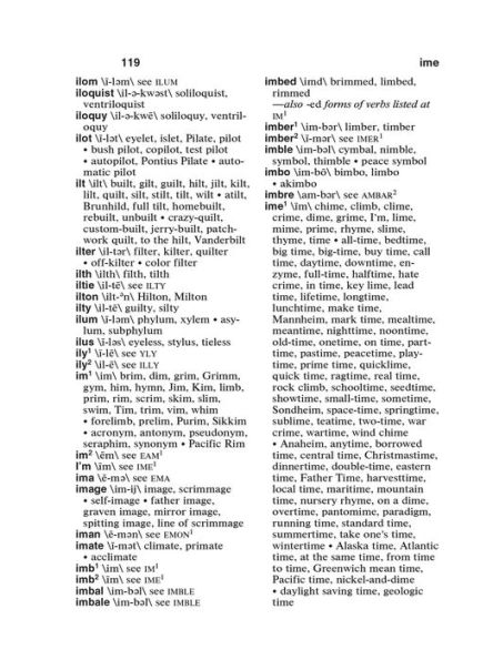 Webster's Rhyming Dictionary