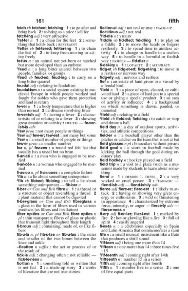 Webster's Dictionary for Students, Sixth Edition