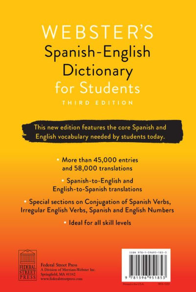 Webster's Spanish-English Dictionary for Students, Third Edition