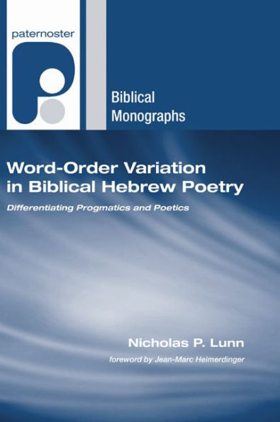 Word-Order Variation Biblical Hebrew Poetry