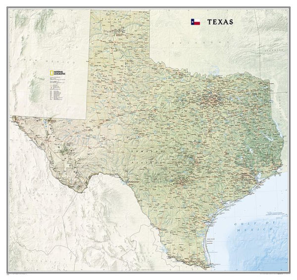 Texas Laminated Wall Map