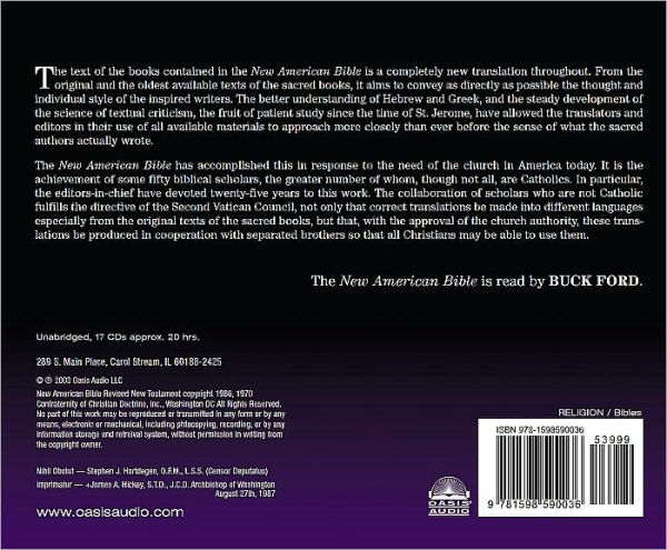 New American Bible: Revised Testament Catholic Edition