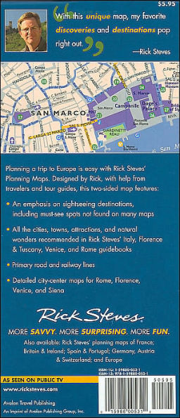 Rick Steves Italy Planning Map: Including Rome, Florence, Venice and Siena City