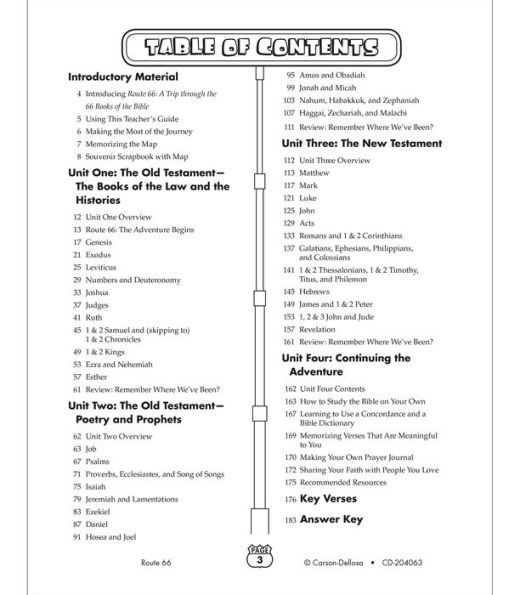 Route 66: A Trip through the 66 Books of the Bible, Grades 2 - 5