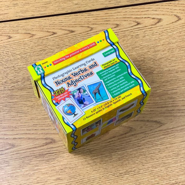 Nouns, Verbs and Adjectives Learning Cards: Photographic Learning Cards