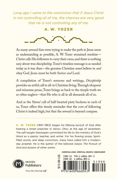 Discipleship: What It Truly Means to Be a Christian--Collected Insights from A. W. Tozer