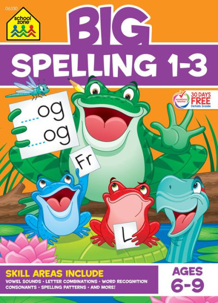 School Zone Big Spelling Grades 1-3 Workbook