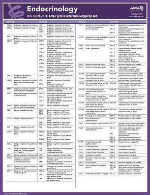 ICD-10-CM 2014 Express Reference Mapping Card: Endocrinology / Edition 1
