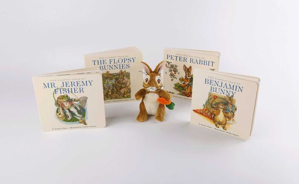 The Peter Rabbit Deluxe Plush Gift Set: The Classic Edition Board Book + Plush Stuffed Animal Toy Rabbit Gift Set