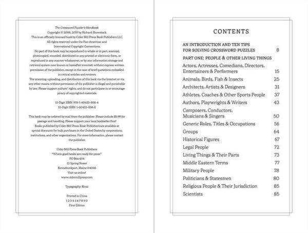 The Crossword Puzzler's Handbook, Revised Edition: Over 1,500 Words You Need To Know