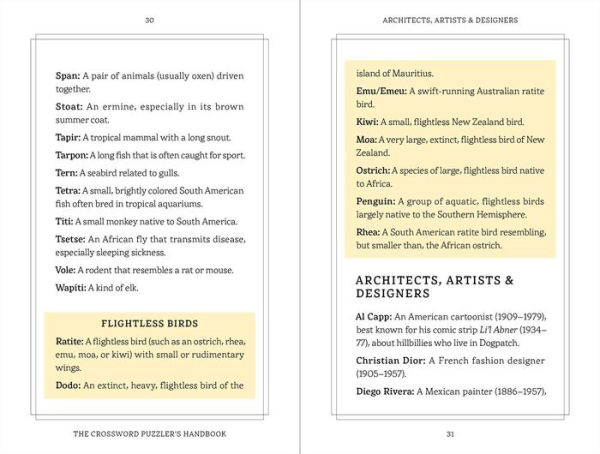 The Crossword Puzzler's Handbook, Revised Edition: Over 1,500 Words You Need To Know