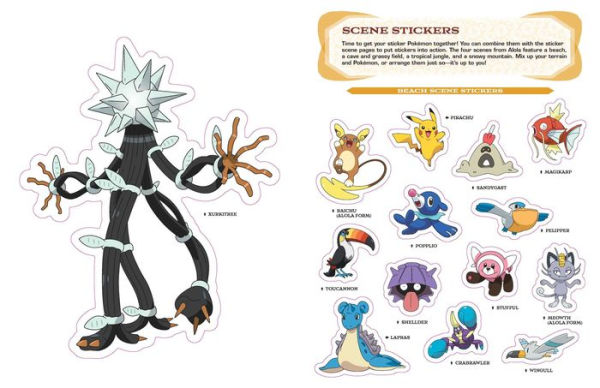 Pokemon Alola Region Sticker Book