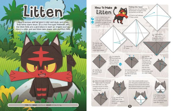 Pokï¿½mon Origami: Fold Your Own Alola Region Pokï¿½mon by The