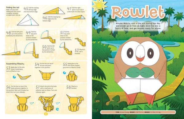 Pokï¿½mon Origami: Fold Your Own Alola Region Pokï¿½mon by The Pokemon  Company International, Paperback
